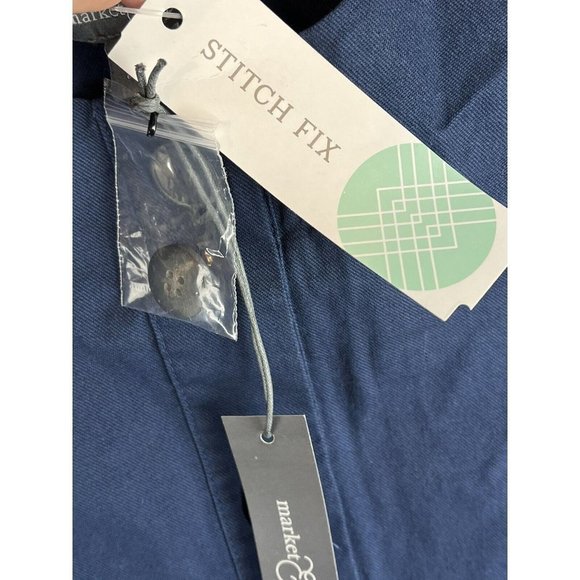 Market and Spruce‎ Laren Peplum Cargo Jacket Navy Size Small NWT stitch fix - Picture 6 of 10